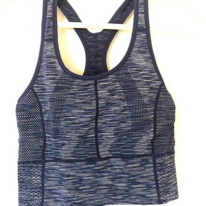 Long Line Blue Sports Bra